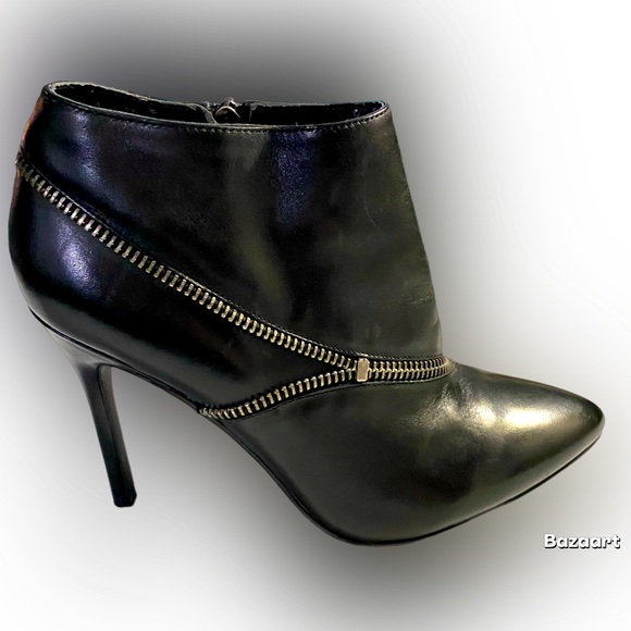 EUC EVA & ZOE To The Point Ankle Booties, Leather, Sz 10, Stilettos, Goth, Badie - Picture 16 of 16